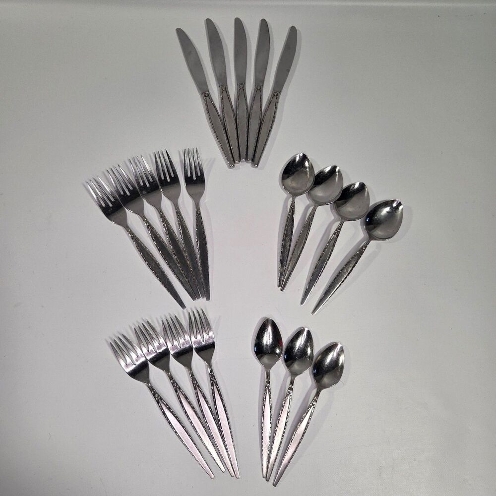 Vintage Venetia by Oneida Community stainless steel flatware set